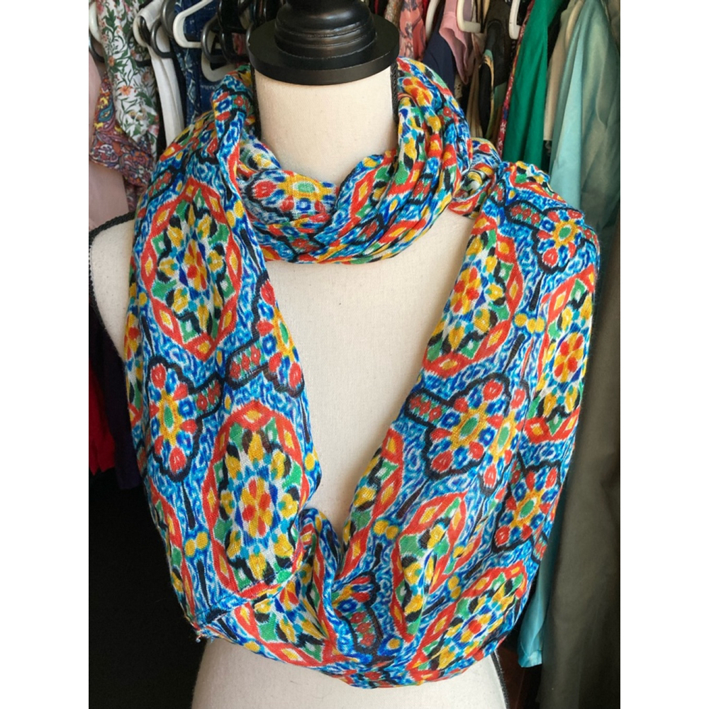 Women's Jones New York Scarf One Size Blue Multi-color
